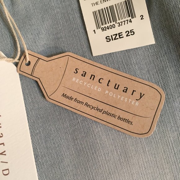 Sanctuary Jean Skirt Button Down Light Wash Denim Stretch Size 25 NEW - Picture 7 of 8